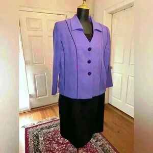 Purple and black suit dress size 18 WP